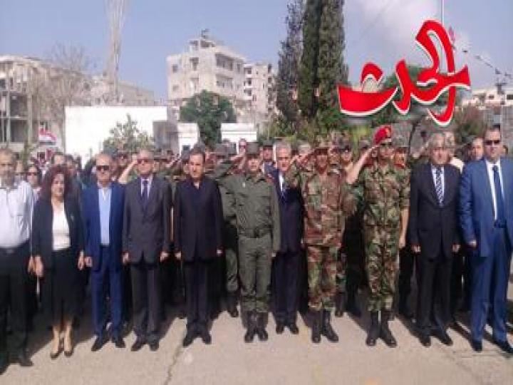 اللاذقية ; بمناسبه 6 أيار عيد الشهداء السيد المحافظ في مقبرة الشهداء في بسنادا