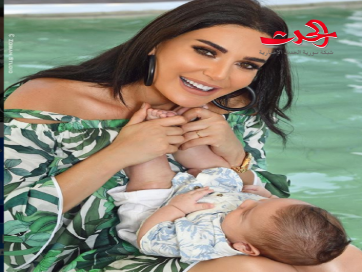 سيرين عبد النور مع ابنها كريستيانو - صورة 
