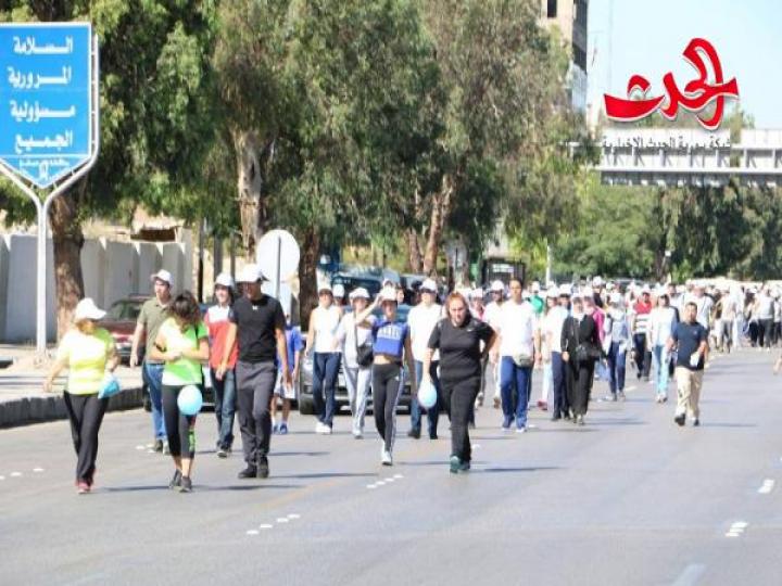ماراثون &quot;الشام بتجمعنا&quot; ...  مدينة الياسمين ... تجمعنا على المحبة والسلام
