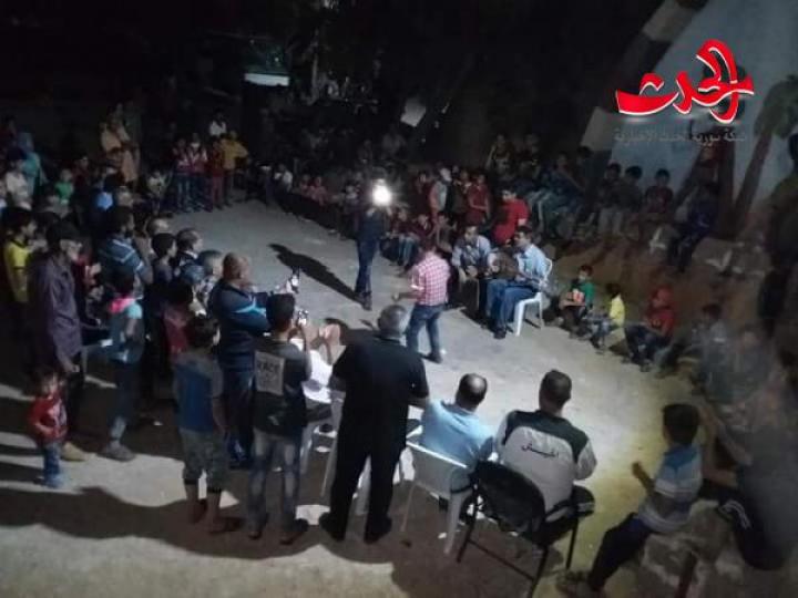 حفل فني غنائي للمهجرين بمركز ايواء جباب