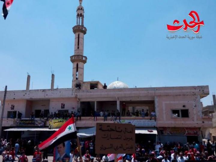 تجمع شعبي كبير في بلدة قيطة احتفاء بانتصارات الجيش ودعما&quot; للمصالحات