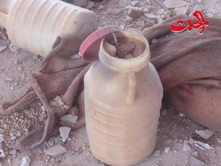 العثور على معمل للالغام والعبوات الناسفة في محيط بلدة الشجرة من مخلفات تنظيم داعش 