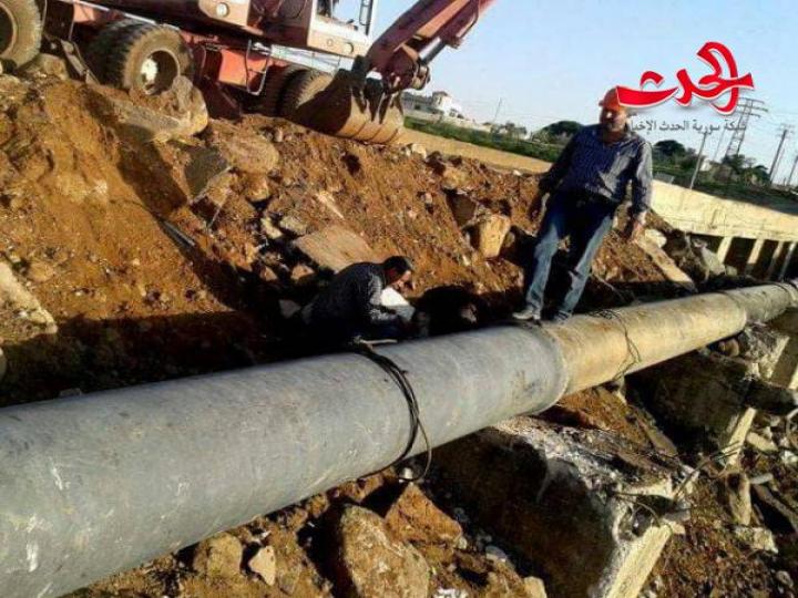 إعادة تأهيل ثلاث مضخات في الهرير وعيون العبد و محطة الهرير لتغذية سدود درعا