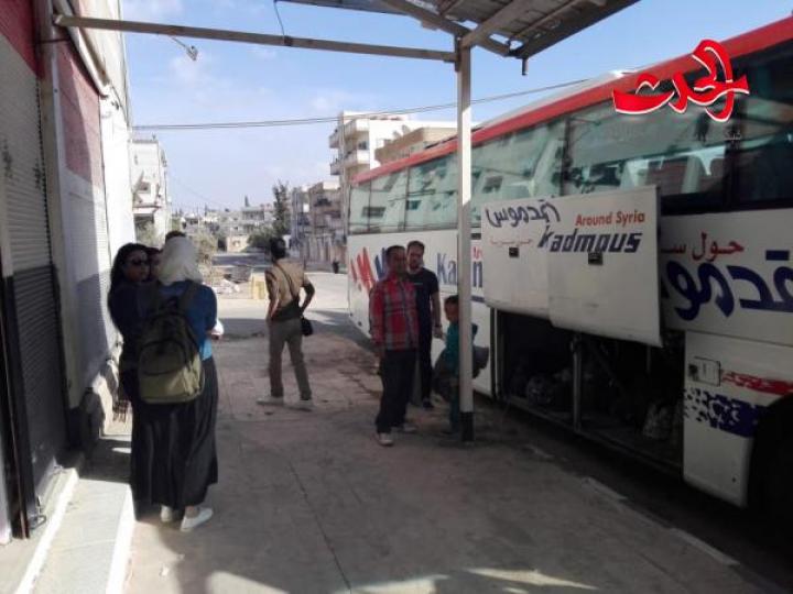 اطلاق أولى رحلات نقل الركاب من درعا لدمشق