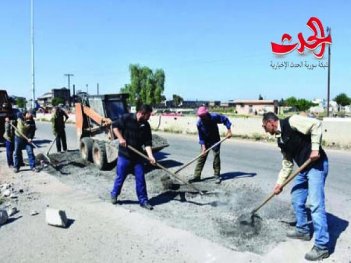 محافظة حمص : إعادة تأهيل وصيانة المرافق الخدمية التي تعرضت للتخريب من قبل المجموعات الارهابية