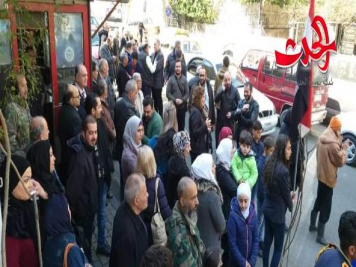 قيادة الشعبة الرابعة بدمشق تحتفل بذكرى ال8 من آذار المجيد