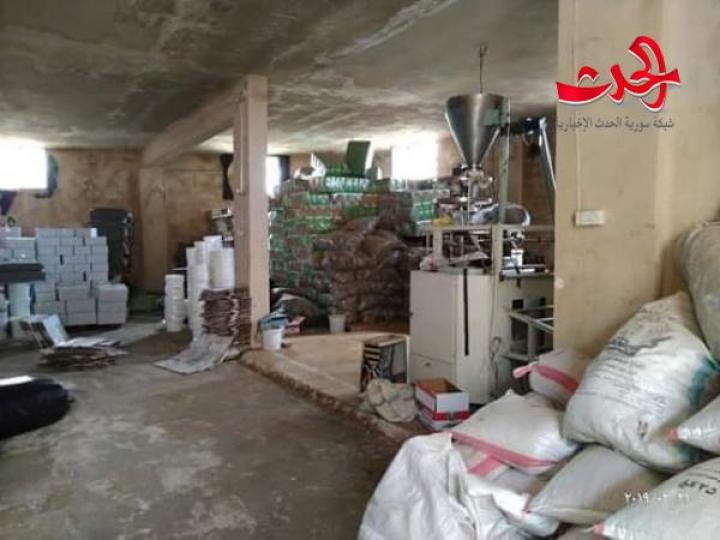 في اللاذقية ضبط مواد منتهية الصلاحية داخل منشأة صناعية 