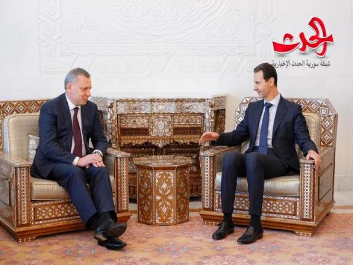 الرئيس الأسد يستقبل بوريسوف ويبحث التعاون القائم بين سورية وروسيا والاتفاقيات الثنائية الموقعة