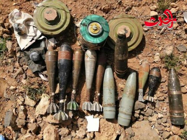 في السويداء العثور على مخلفات للمجموعات الإرهابية ولا شئ يدعو للقلق