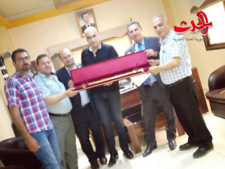 شعبة الغوطة الغربية لطلائع البعث تكرم رئيس المجلس المحلي لمدينة معضمية الشام