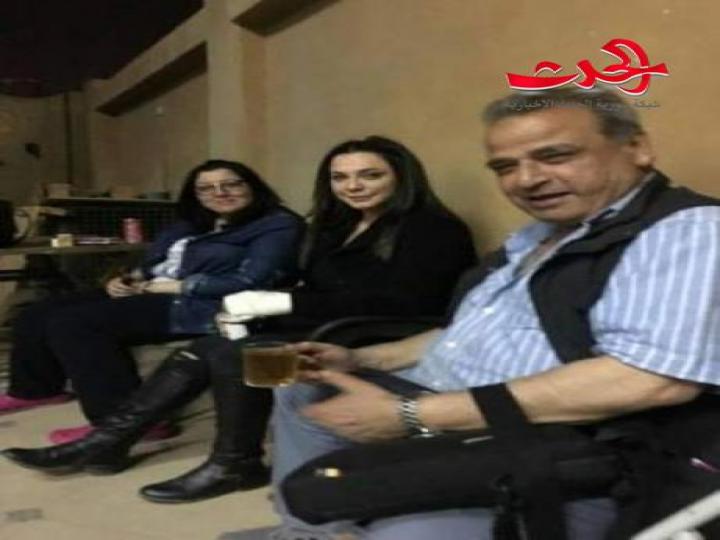 بالصورة: سلاف فواخرجي بعد الحادث