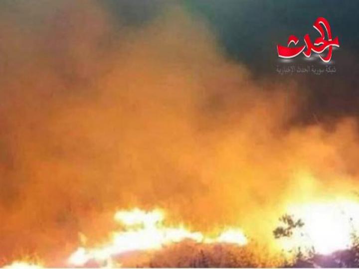 الاحتلال الإسرائيلي يفتعل حريقاً في الجولان المحتل