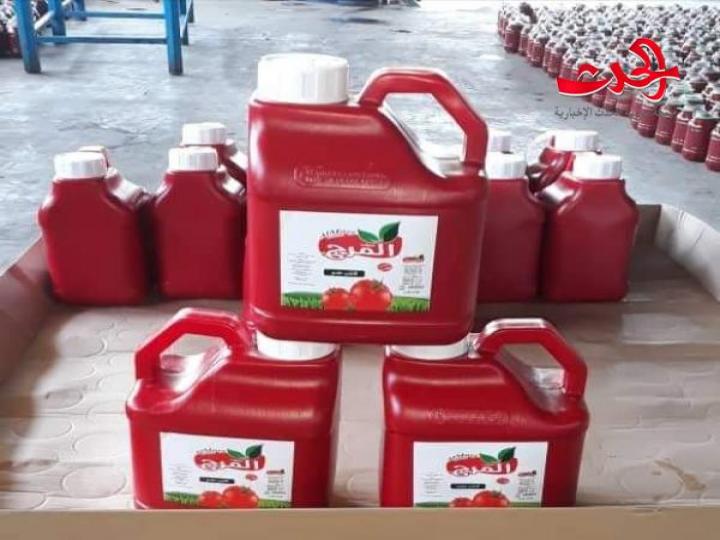 افتتاح ٢٣ معمل كونسرة بدرعا تستوعب ٢٠٠ طن من البندورة