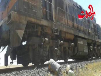 اعتداء إرهابي يستهدف قطار شحن الفوسفات بريف حمص الشرقي