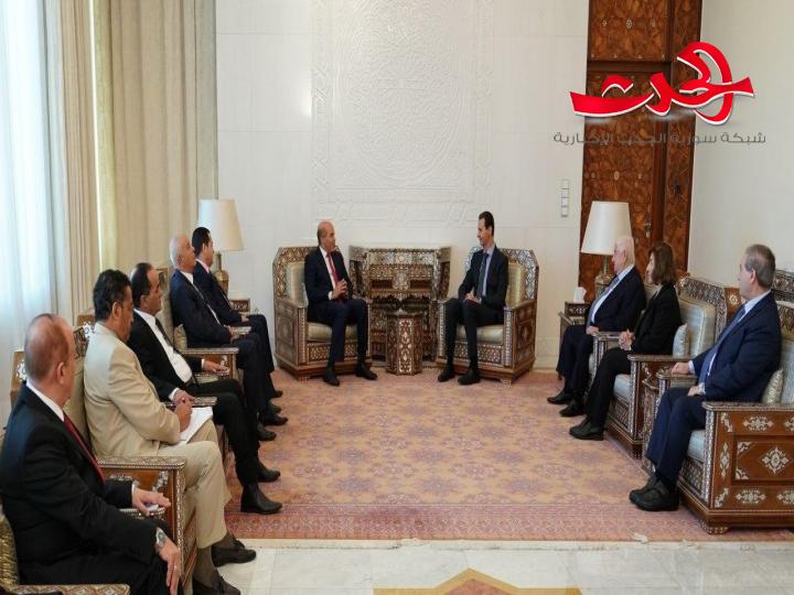 الرئيس الأسد يستقبل وفدا ليبيا برئاسة رئيس مجلس الوزراء
