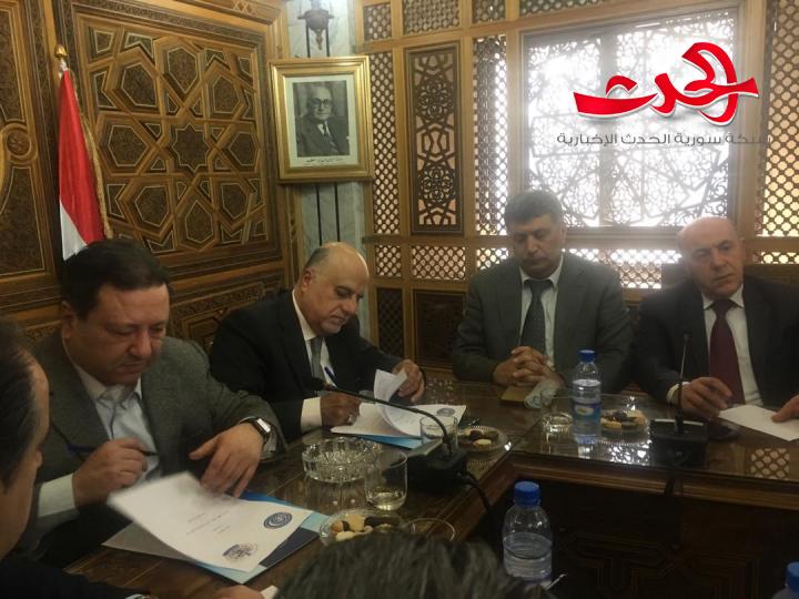 توقيع اتفاقية بين غرفة صناعة دمشق وريفها واتحاد المصدرين العرب بهدف فتح اسواق جديدة أمام الصادرات السورية