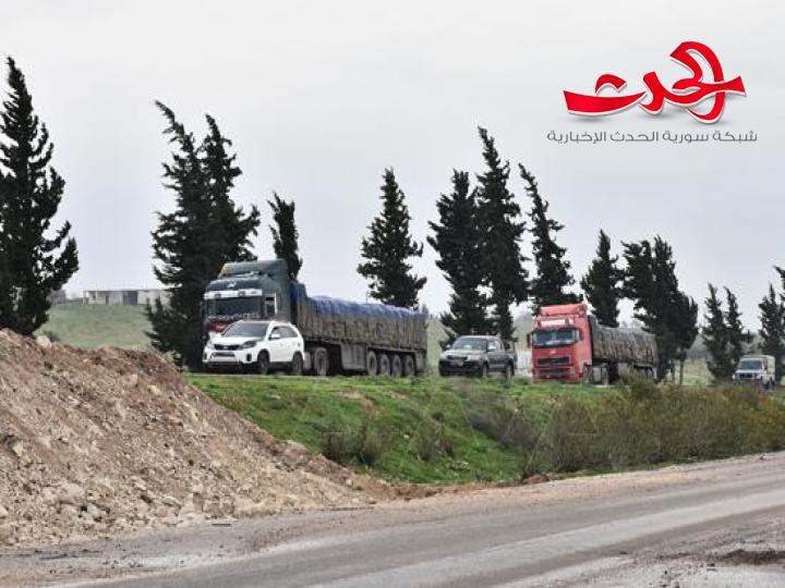افتتاح الطريق الدولي في بلدة معرحطاط الذي اغلقه الاحتلال التركي بسواتر ترابية