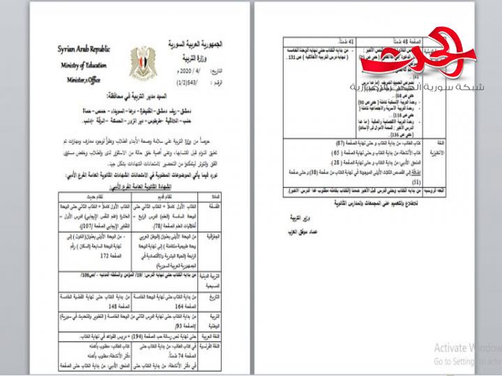 هذه أهم المواضيع التي حددتها وزارة التربية لامتحان الشهادات العامة