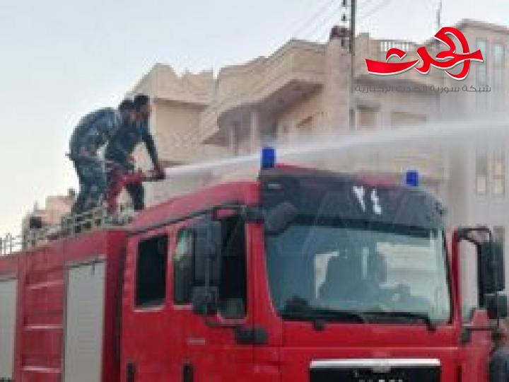 اخماد 6 حرائق في درعا بمساحات من الاعشاب