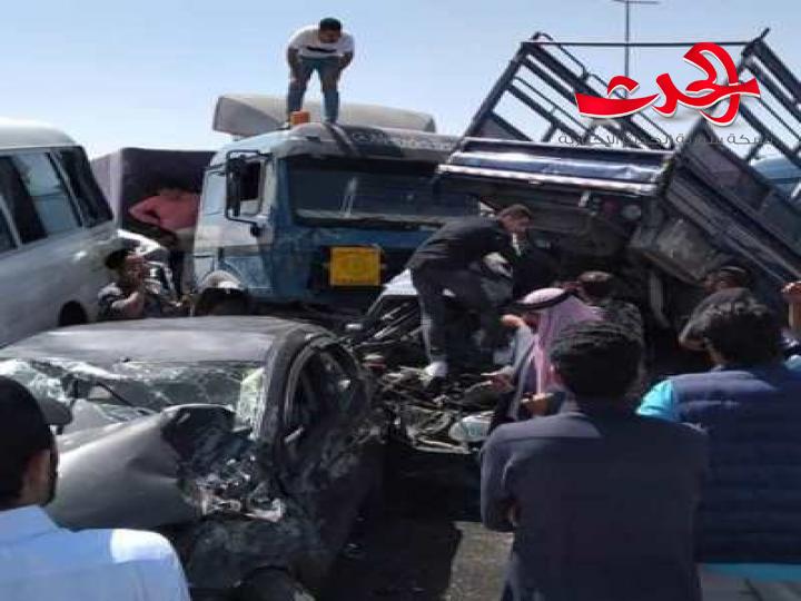 حادث مروري مروع في الاردن على طريق صحراوي