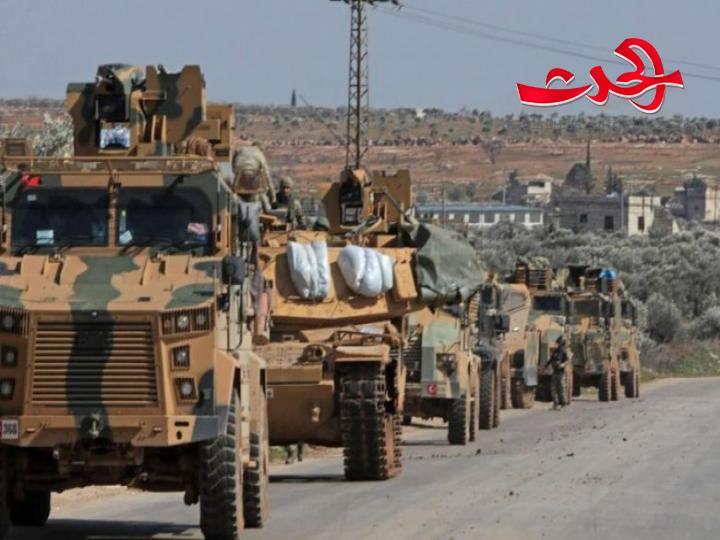 ارتال الاحتلال التركي تدخل إلى إدلب محملة بالمعدات العسكرية