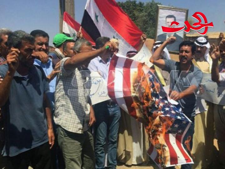 اهالي قرية طرطب في القامشلي يطالبون بخروج قوات الاحتلال الامريكي من اراضيهم