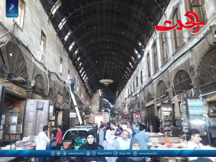 بالصور.. سوق البزورية اليوم بعد الحريق الضخم الذي أصابه