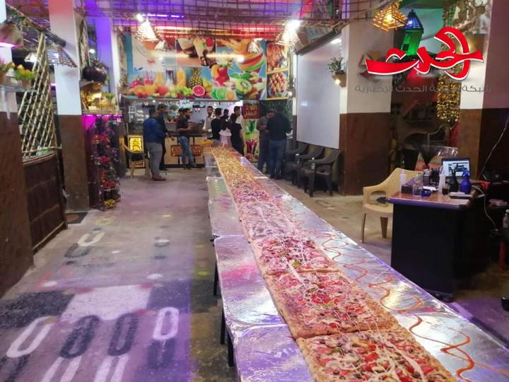 أكبر طبق بيتزا  في سورية.. صُنع في درعا