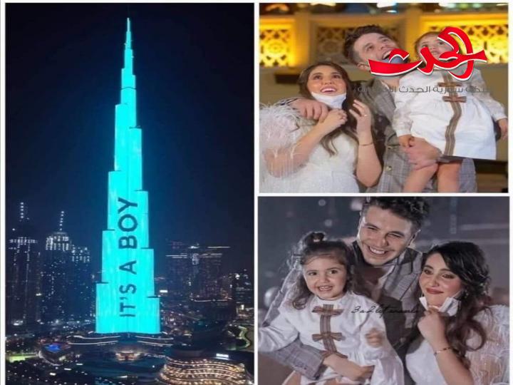 ابن الثورجي هشام مروة ينفق ١٠٠ الف دولار لإعلان جنس مولوده على برج خليفة