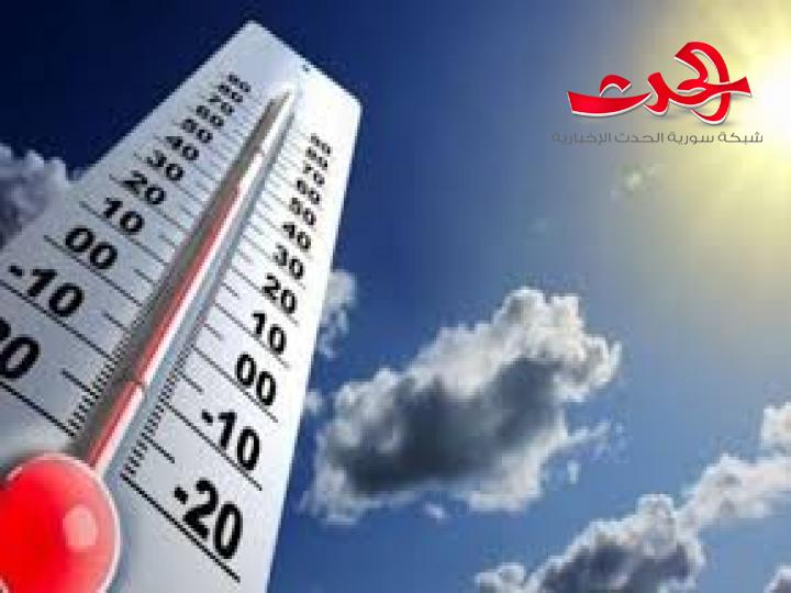 الحرارة إلى انخفاض وأجواء سديمية حارة مغبرة في المناطق الشرقية والبادية