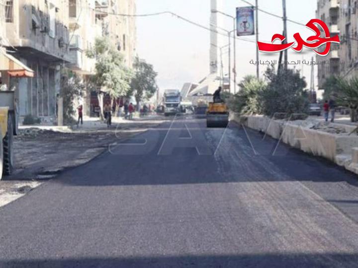 مشاريع صيانة للشوارع الرئيسة وإعادة تأهيل عدد من المدارس بدوما