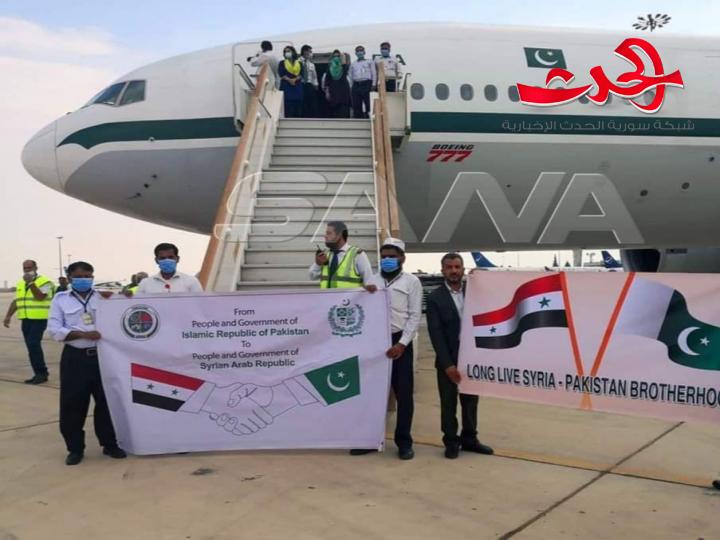 طائرة مساعدات طبية من الباكستان تصل دمشق اليوم.. لمواجهة تداعيات كورونا