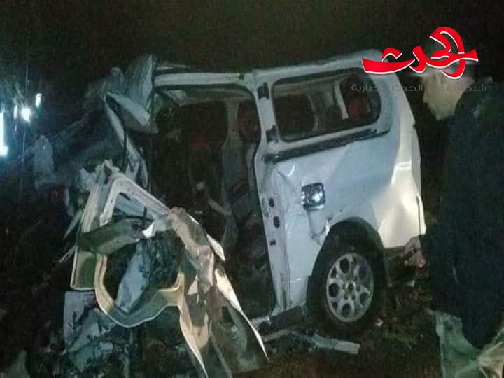حادث مروع على طريق عام حمص – تدمر 