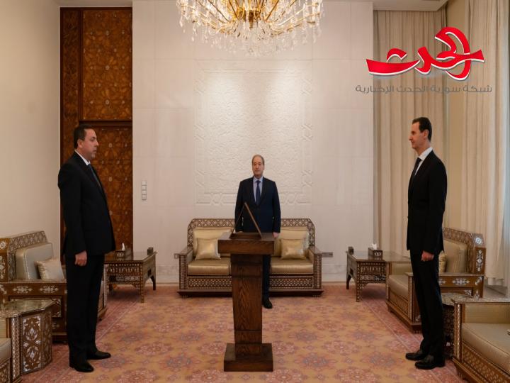 أمام الرئيس الأسد.. ديوب يؤدي اليمين القانونية سفيراً لسورية لدى إيران