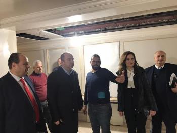 وزير السياحة يتفقد أعمال الاستبدال والتجديد في فندق شهبا حلب