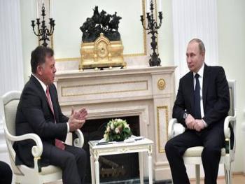 الرئيس الروسي والملك الاردني يبحثان تطورات القضية الفلسطينية وسورية حاضرة
