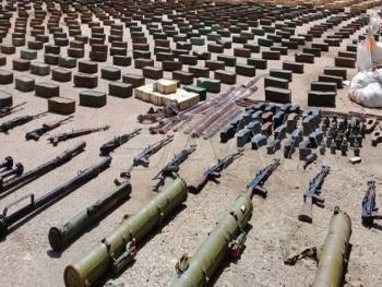 ضبط كميات كبيرة من الاسلحة معدة للتهريب من حمص الى ريف ادلب الشمالي