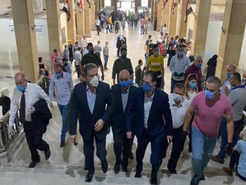 وزير العدل يزور القصر العلي بدمشق ويشدد على عقوبة من لا يطبق الاجراءات الاحترازية