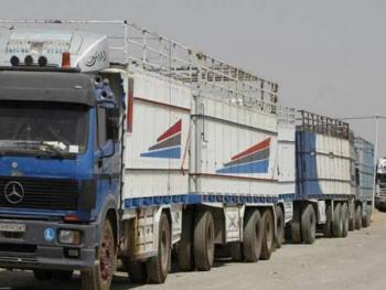 السماح لشاحنات البضائع بالمرور بين سورية والعراق