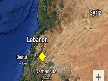 هزة أرضية بقوة 4.3 درجات على مقياس ريختر شمال شرق دمشق