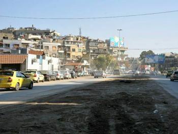 محافظة دمشق توسع الطريق القادم من وزارة الزراعة باتجاه الفحامة