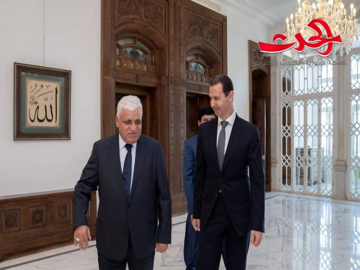 الرئيس الأسد يتلقى رسالة من مصطفى الكاظمي رئيس وزراء العراق نقلها فالح الفياض رئيس هيئة الحشد الشعبي