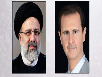 الرئيس الأسد يهنئ الرئيس الإيراني رئيسي بفوزه في الانتخابات الرئاسية