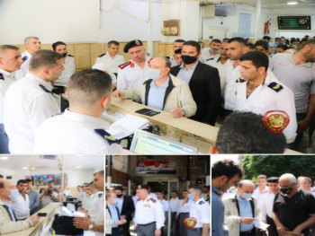 وزير الداخلية يتفقد فرع الهجرة والجوازات في دمشق