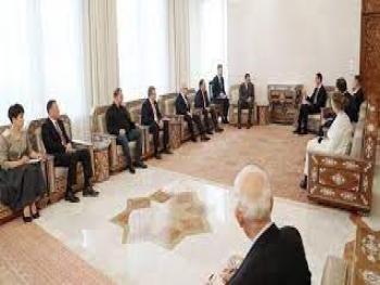 الرئيس الأسد يستقبل وفداً برلمانياً روسياً برئاسة ديمتري سابلين