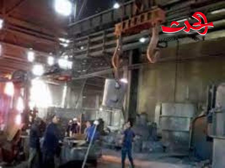  البدء بصيانة معمل صهر الحديد في حماة
