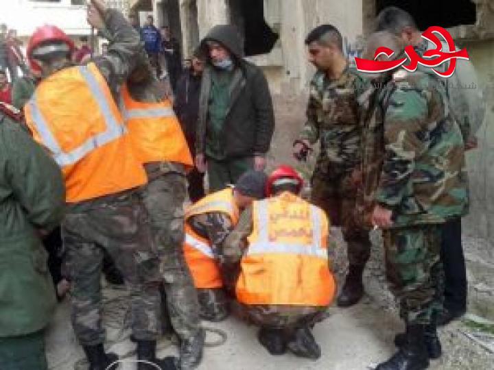 إنقاذ طفل حديث الولادة من بئر في حمص
