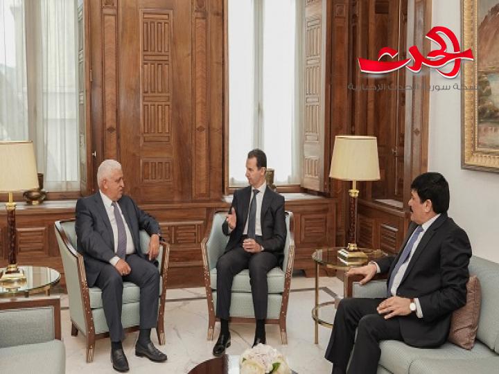 الرئيس الأسد يبحث مع رئيس هيئة الحشد الشعبي العراقية المواضيع الأمنية المشتركة