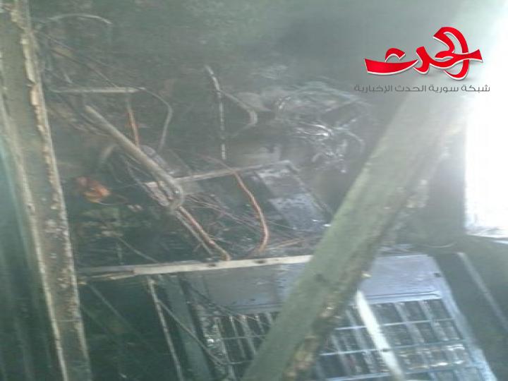 إصابة رجل جراء حريق منزله في حي الزهور بدمشق