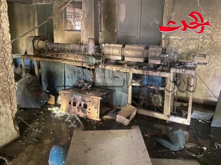 وفاة شخص وإصابة ابنه جراء حريق معمله بريف دمشق
